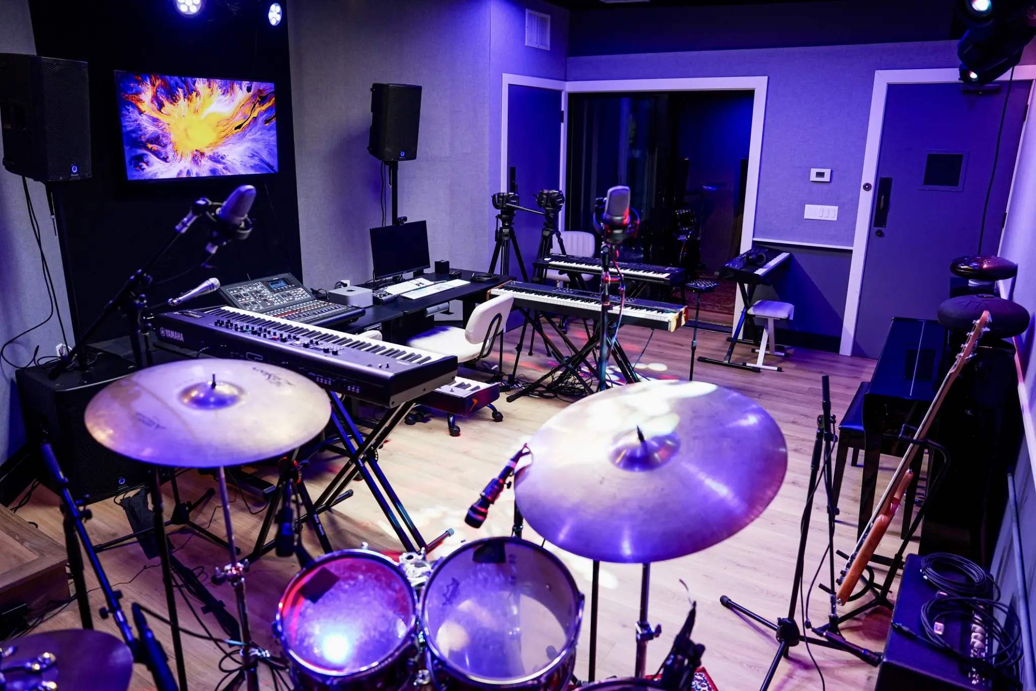 A tracking room at The Recording Club